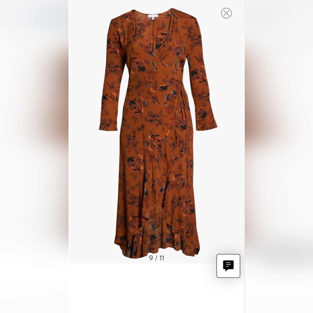 Leith Bell Sleeve Wrap Midi Dress